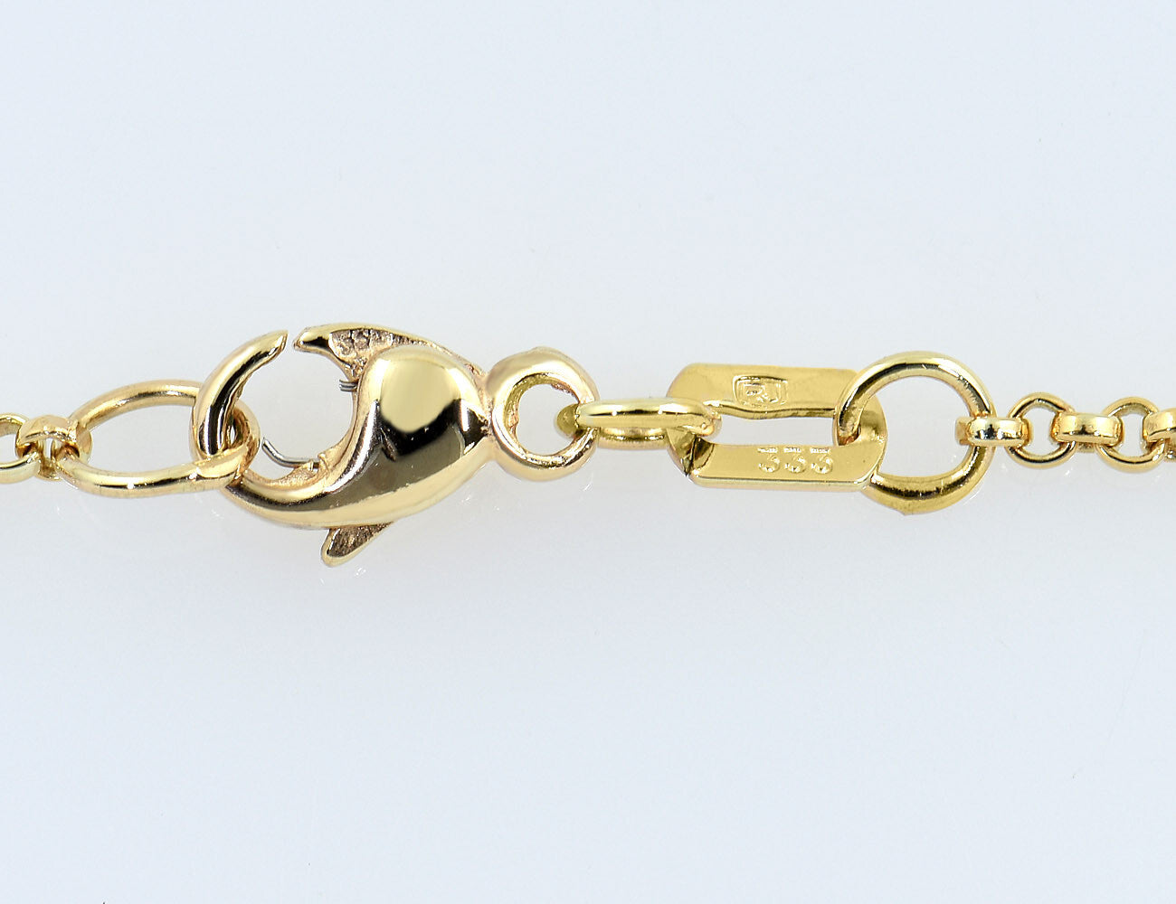 Kette 333/000 8 K Gelbgold Collier Zirkonia 40 cm lang