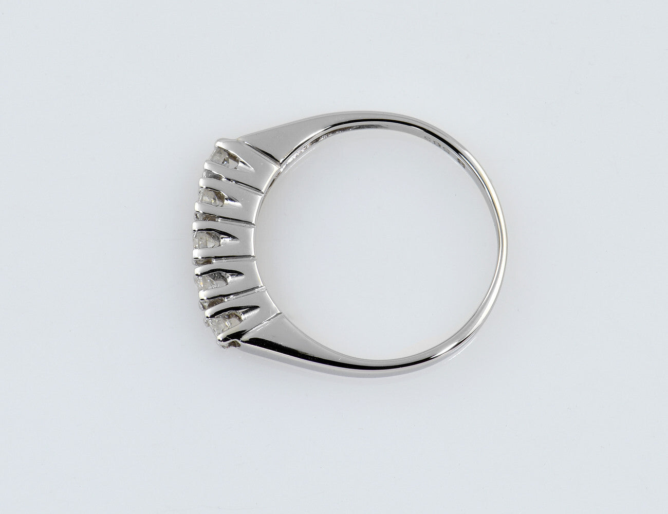 Diamant Ring 585/000 14 K Weißgold 5 Brillanten zus. 0,30 ct