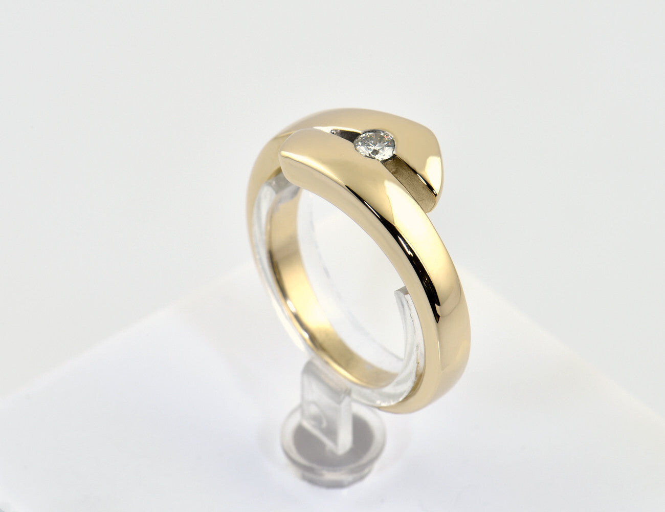 Diamant Ring 585/000 14 K Gelbgold  Brillant 0,14 ct