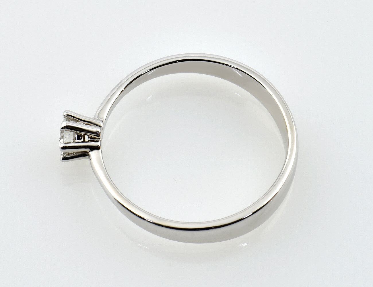 Solitär Diamant Ring 585/000 14 K Weißgold Brillant 0,20 ct
