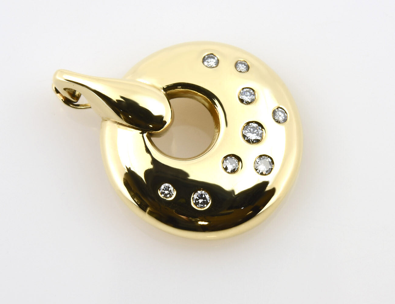 Anhänger 585/000 14 K Gelbgold 9 Brillant 0,25 ct