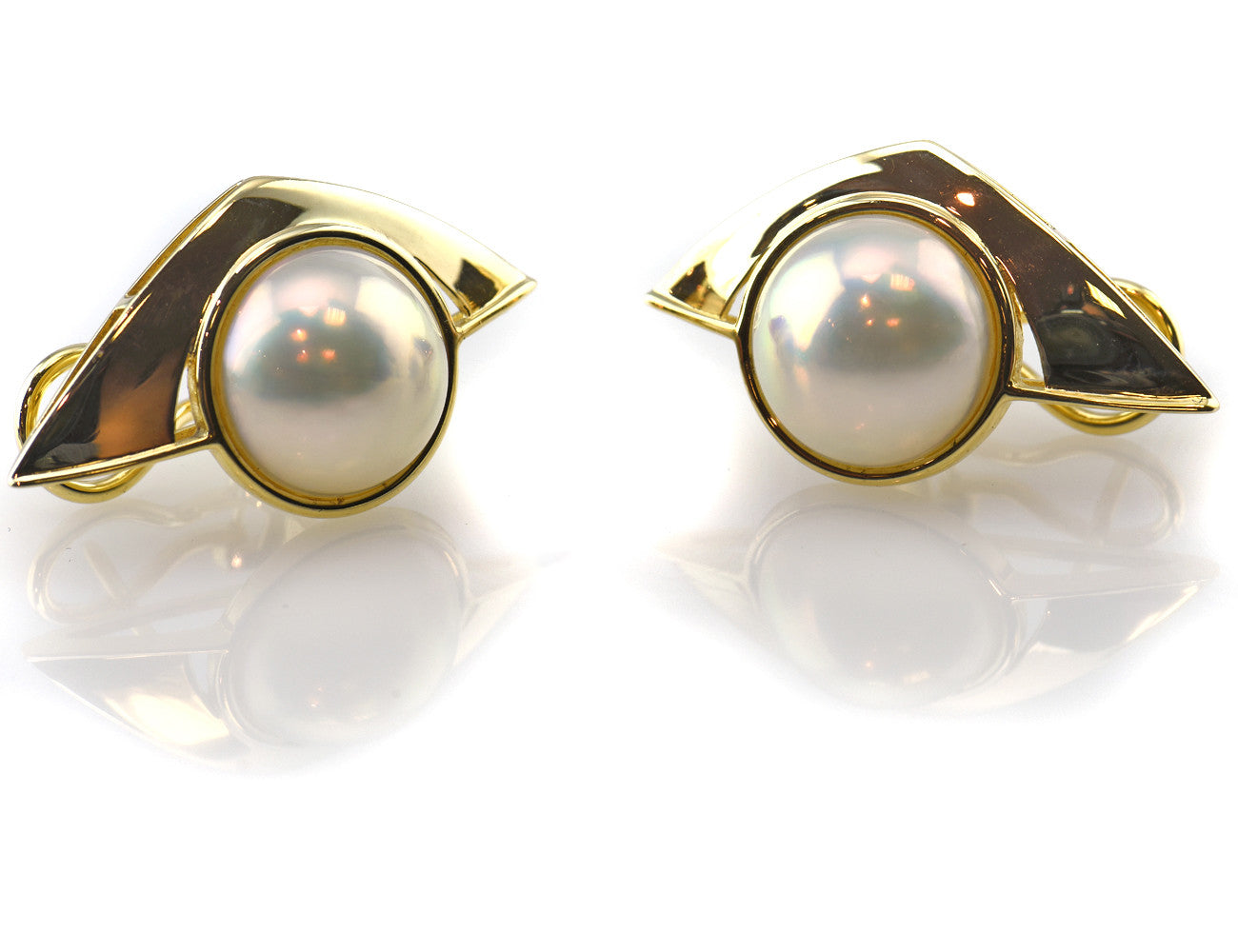 Ohrringe Mabe´perle 585 14 K Gelbgold Perlohrstecker