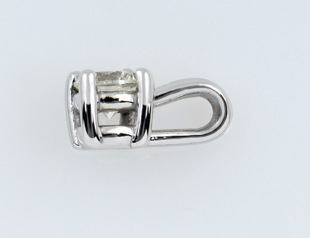 Diamant Solitär Anhänger 585/000 14 K Weißgold 1 Brillant  0,32 ct