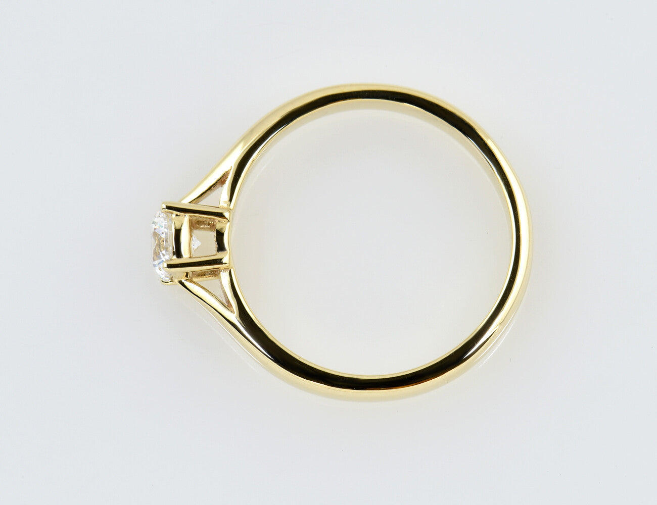 Solitär Swarovski Ring 585/000 14 K Gelbgold 0,70 ct Swarovski