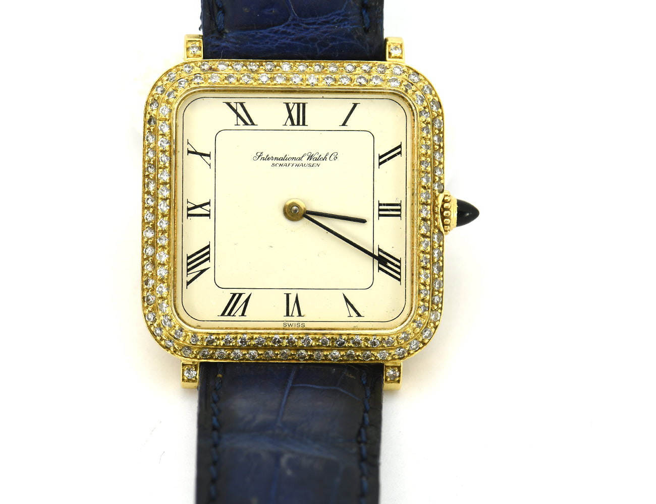 IWC Schaffhausen 750/000 18 K  Damenuhr Gold Diamant zus. ca. 0,90 ct