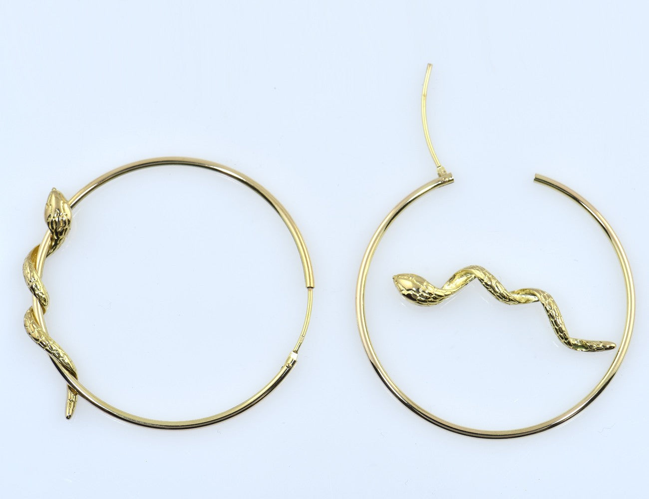 Creolen mit Schlangen Einhängern 333/000 8 K Gelbgold Röhrchencreole