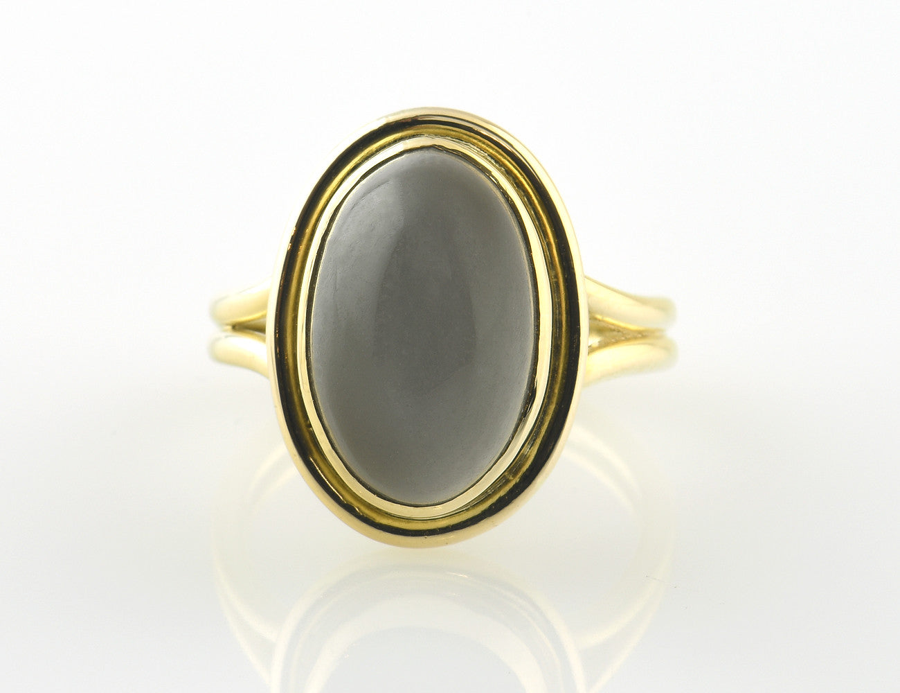 Ring Mondstein 750/000 18 K Gelbgold
