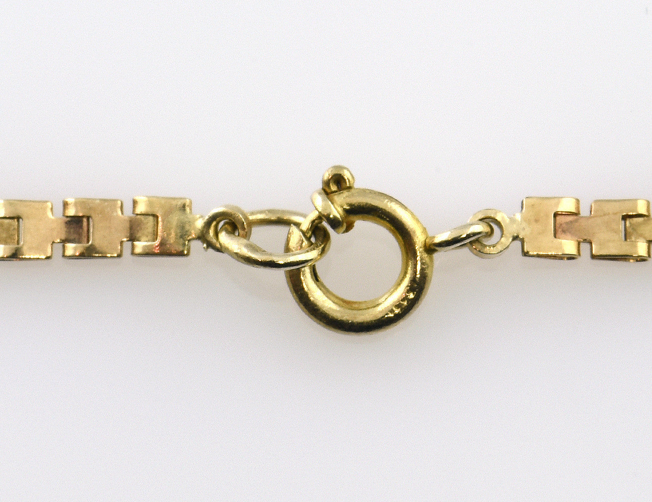 Kette Granat 333/000 8 K Gelbgold Collier, 40 cm lang