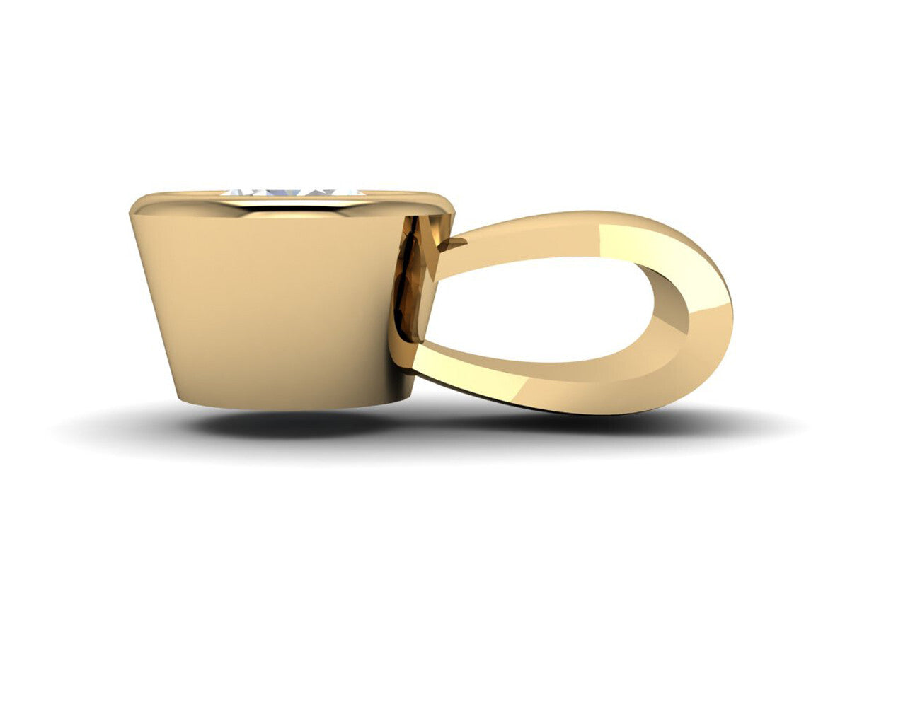 Diamant Solitär Anhänger 585/000 14 K Gelbgold 1 Brillant  0,08 ct