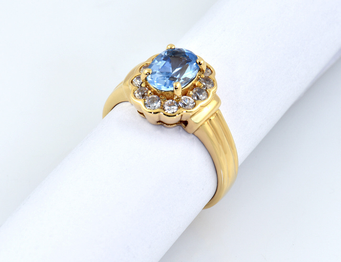Ring Topas 750/000 18 K Gelbgold Zirkonia
