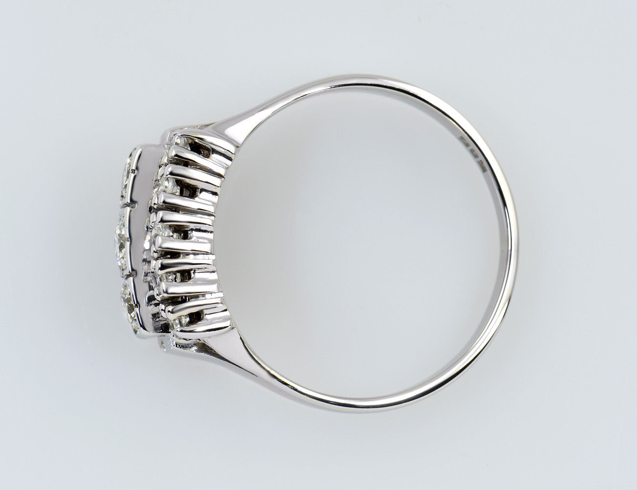 Diamant Ring 585/000 14 K Weißgold 13 Brillanten zus. 0,50 ct