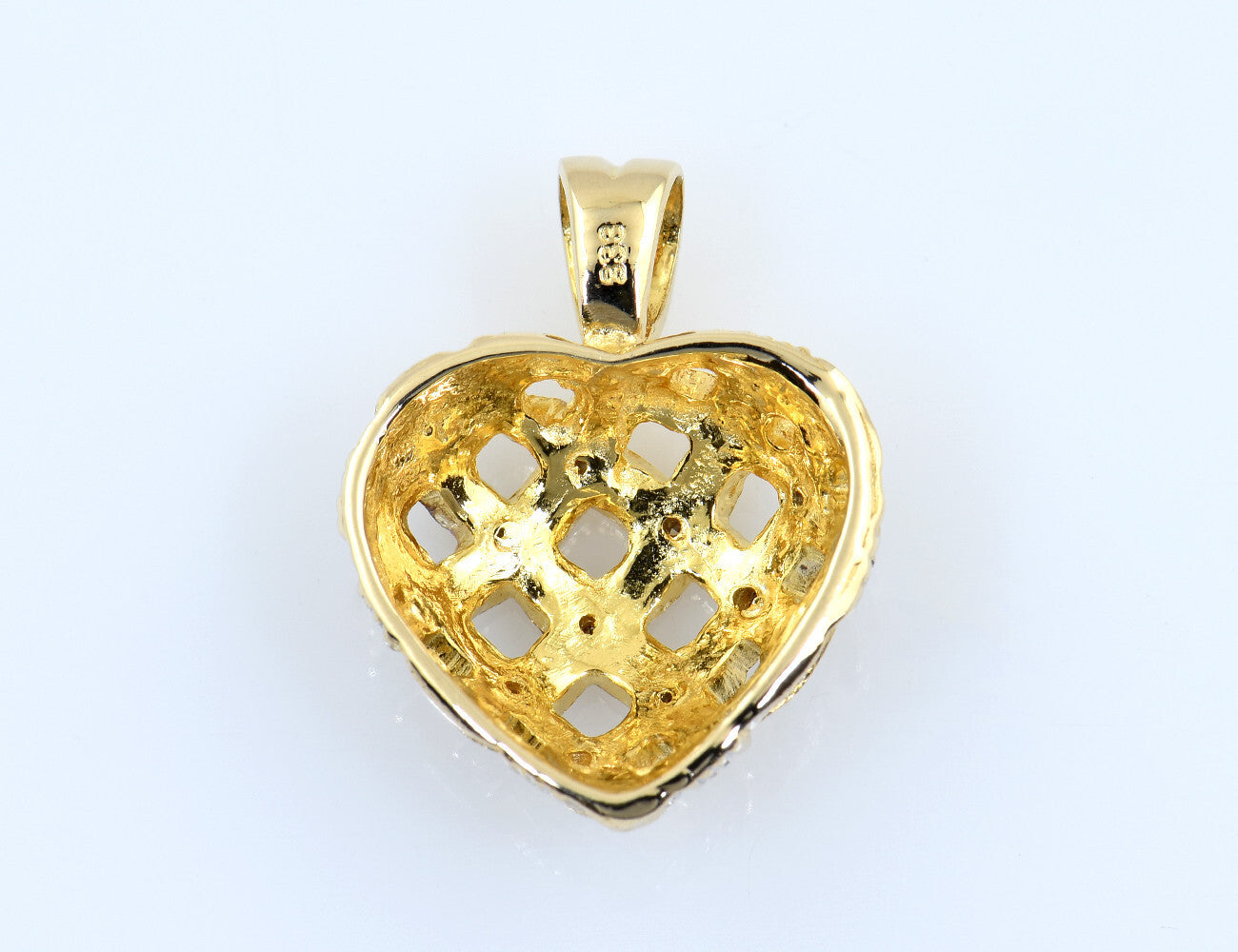 Anhänger Herz 333/000 8 K Gelbgold 9 Diamanten