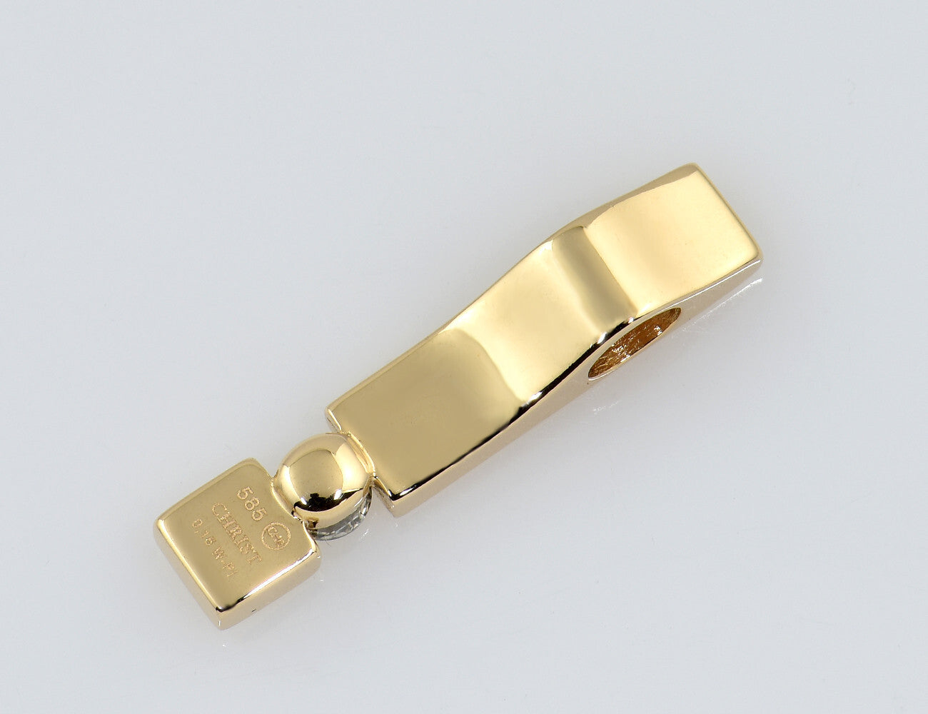 Anhänger Diamant 585/000 14 K Gelbgold 1 Brillant 0,15 ct