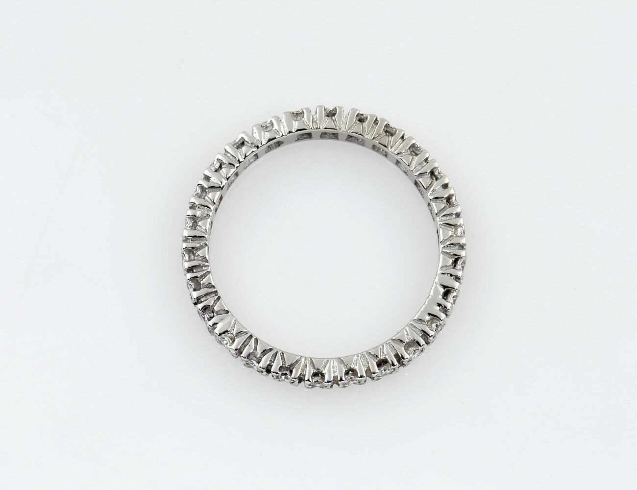 Memoire Diamant Ring 585/000 14 K Weißgold 26 Brillanten zus. 0,75 ct