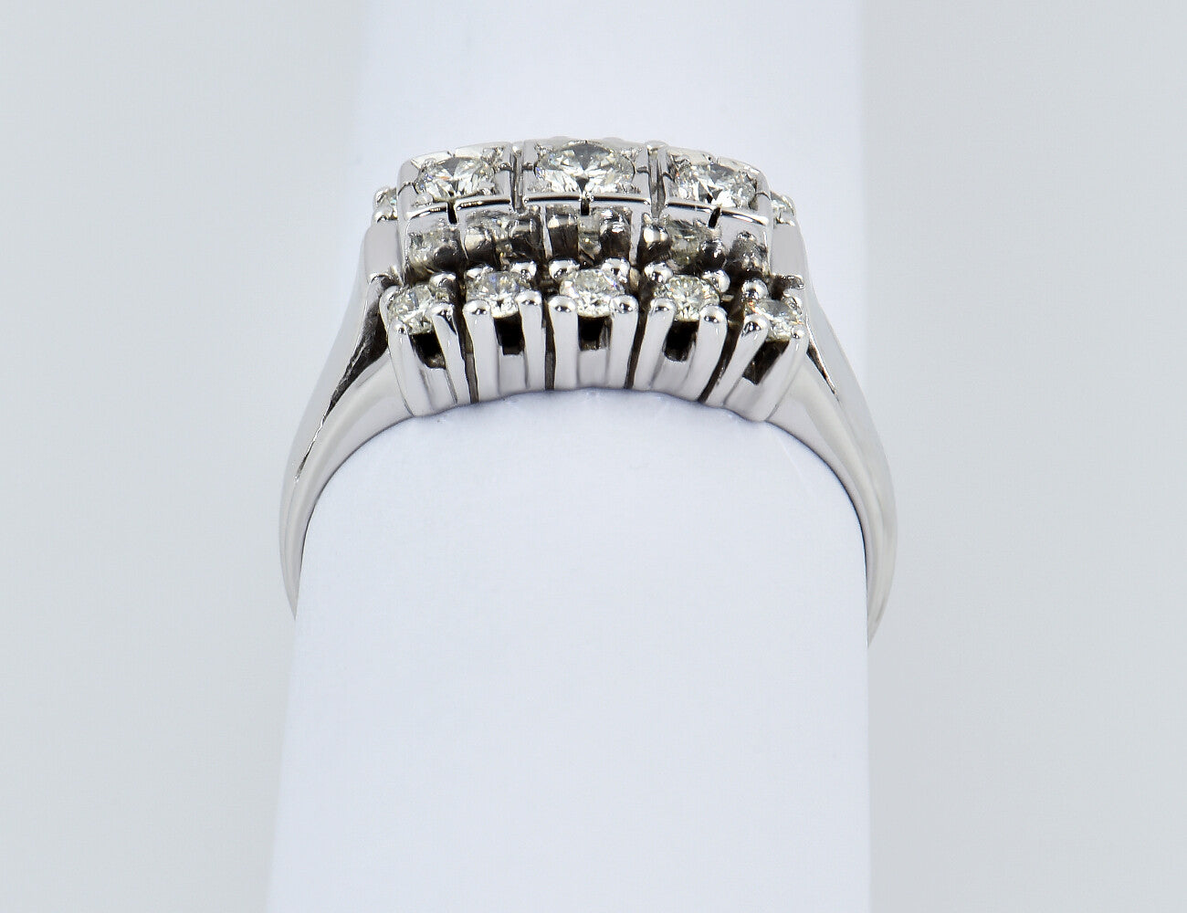 Diamant Ring 585/000 14 K Weißgold 13 Diamanten zus. 0,50 ct