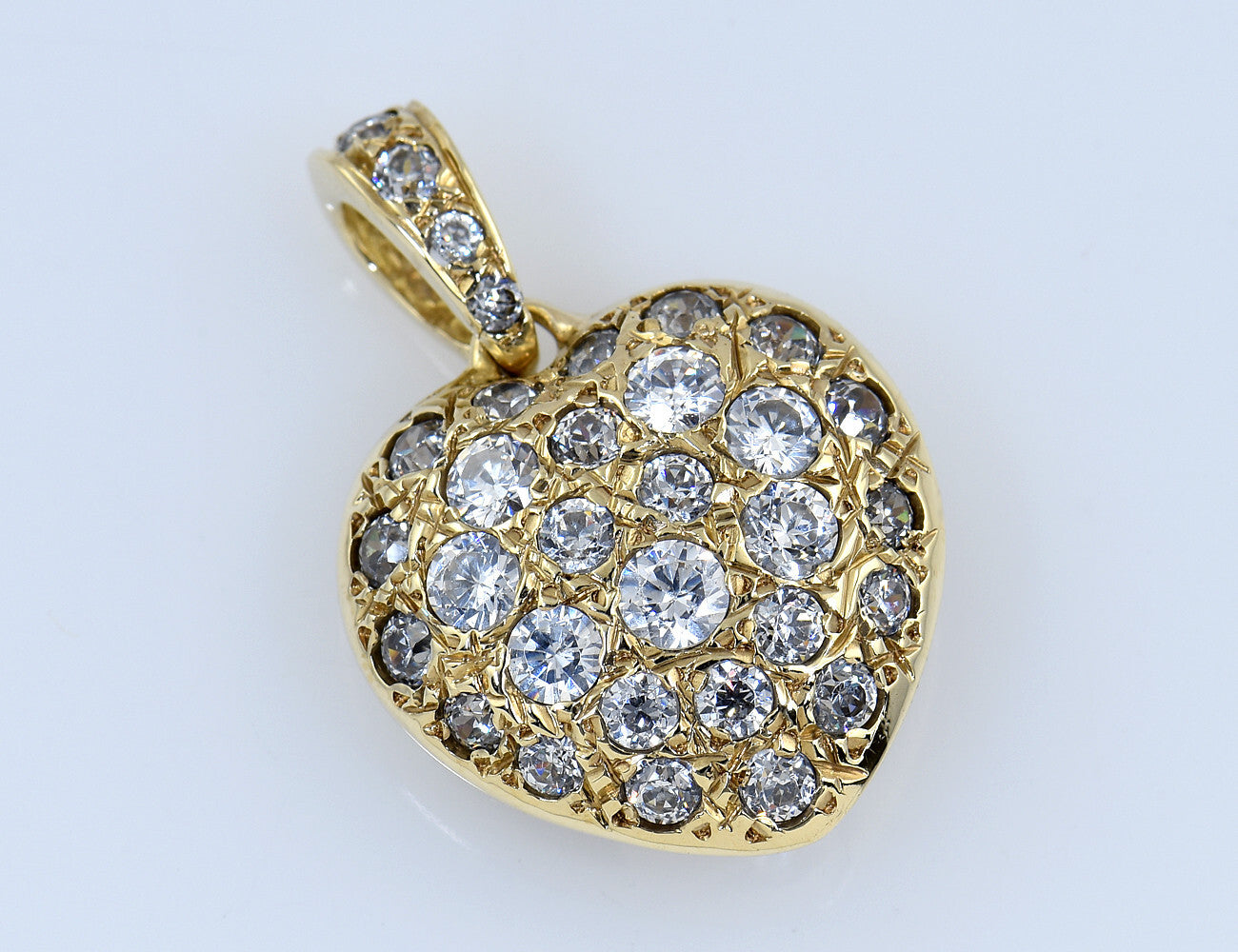 Anhänger Herz 585/000 14 K Gelbgold Cubic Zirkonia