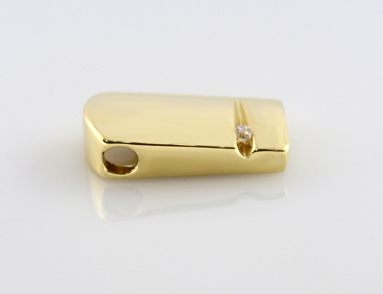 Anhänger 585/000 14 K Gelbgold 1 Brillant 0,03 ct