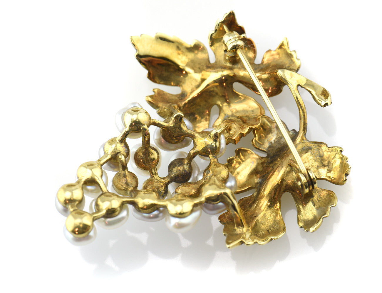 Brosche Perle 585 14 K Gelbgold