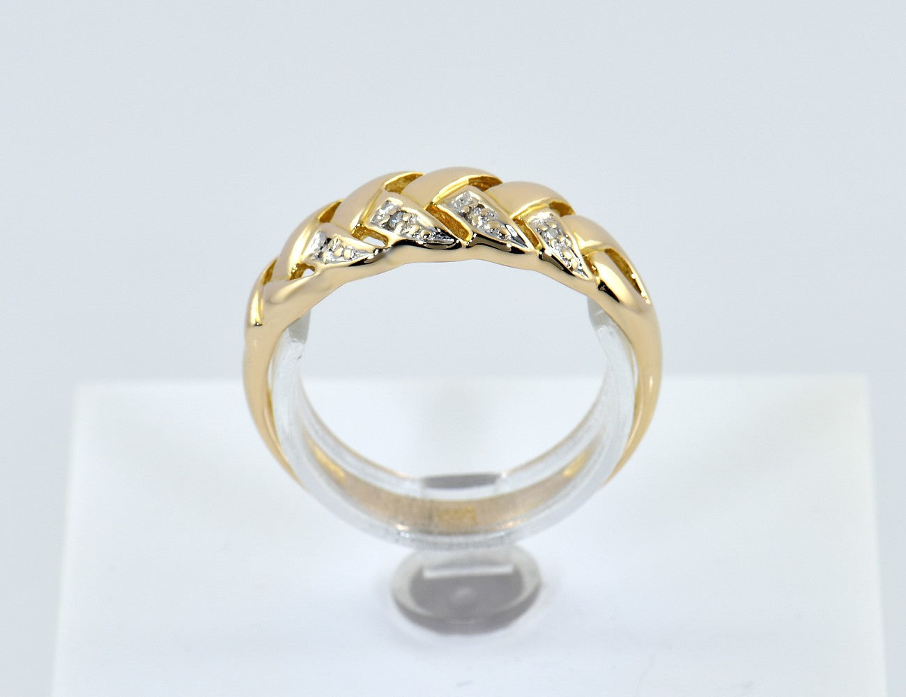 Diamant Ring 585/000 14 K Gelbgold 4 Diamanten