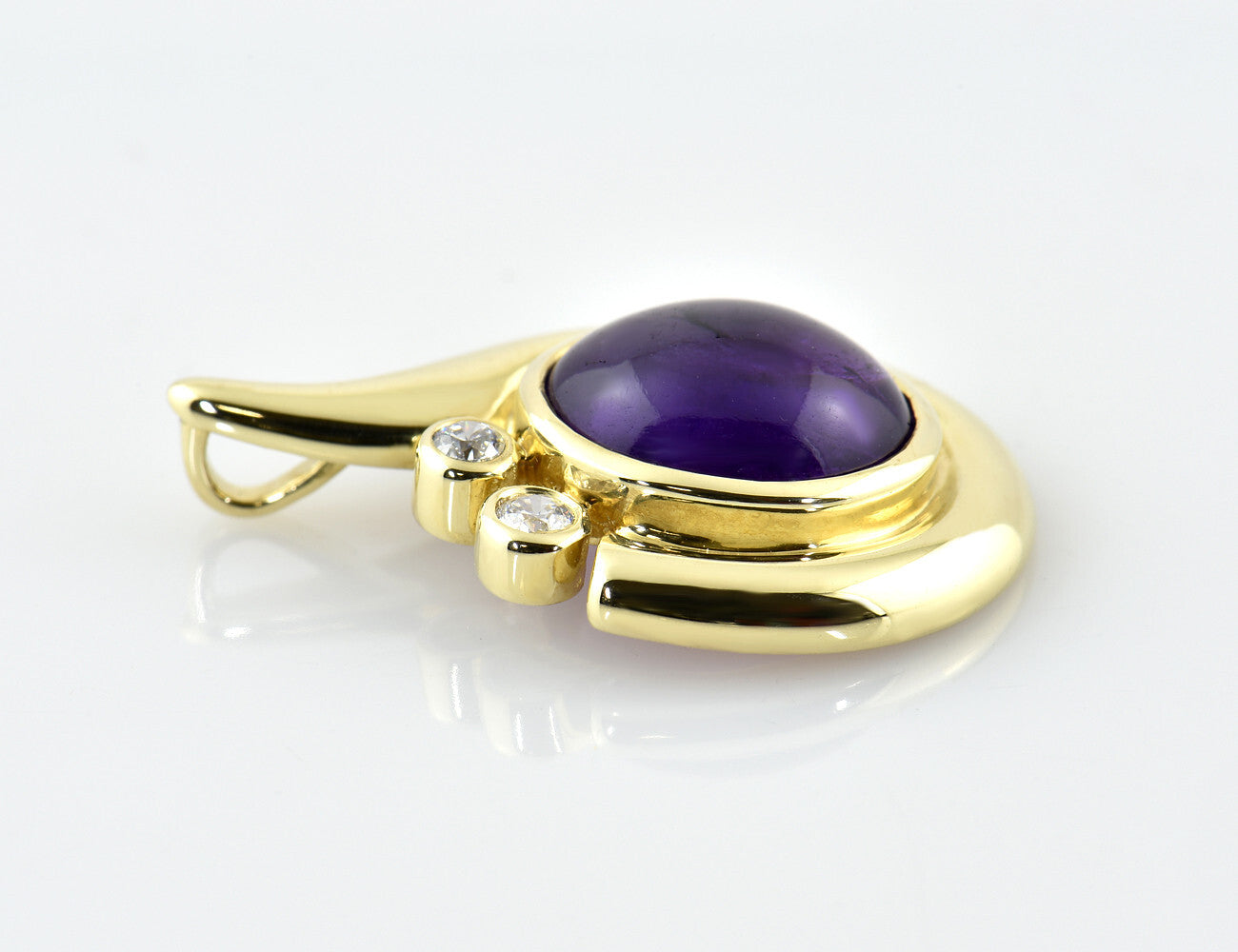 Anhänger Amethyst 333/000 8 K Gelbgold Zirkonia
