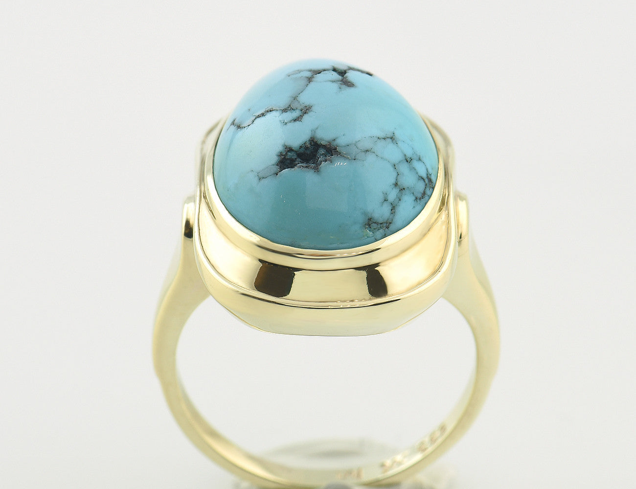 Türkis Ring 333 8 K Gelbgold
