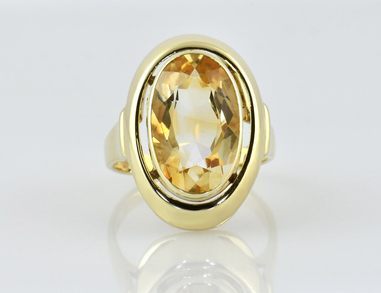 Ring Citrin 333/000 8 K Gelbgold