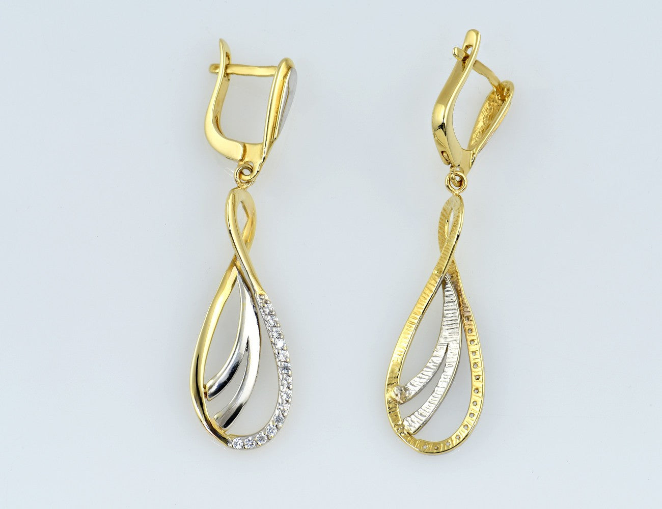 Ohrstecker Hänger 585/000 14 K Gelbgold Zirkonia