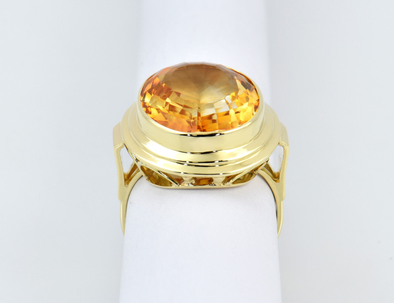 Ring Citrin 585/000 14 K Gelbgold