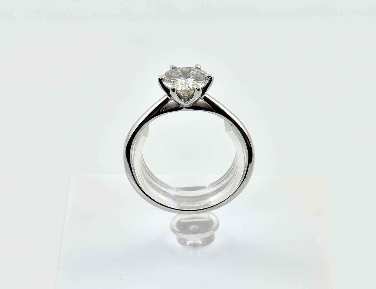Solitär Diamant Ring 585/000 14 K Weißgold Brillant 1,24 ct