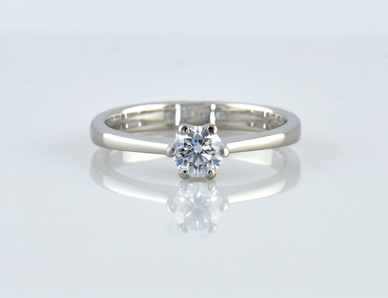 Steinberg Diamant Solitär Ring 950/000 Platin Brillant 0,40 ct