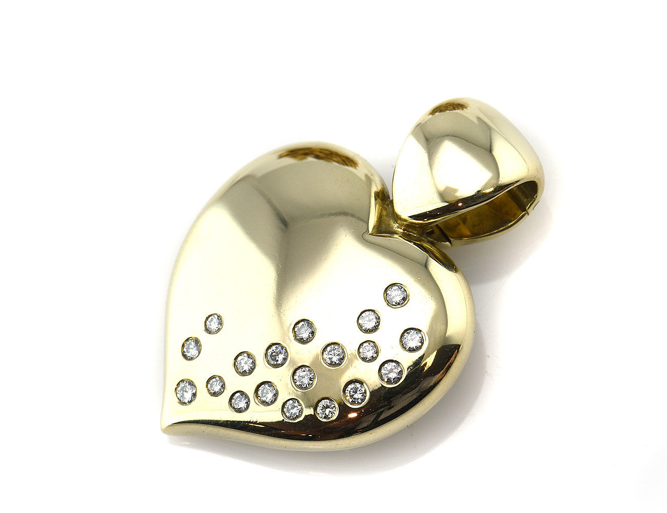 Diamant Anhänger 585/000 14 K Gelbgold 19 Diamanten zus. 0,38ct