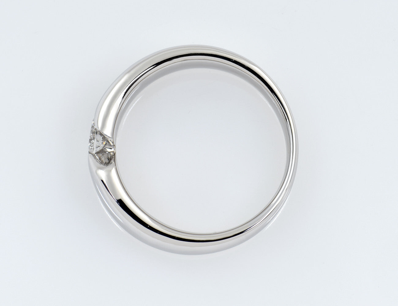 Solitär Ring 585/000 14 K Weißgold 1 Brillant 0,25 ct