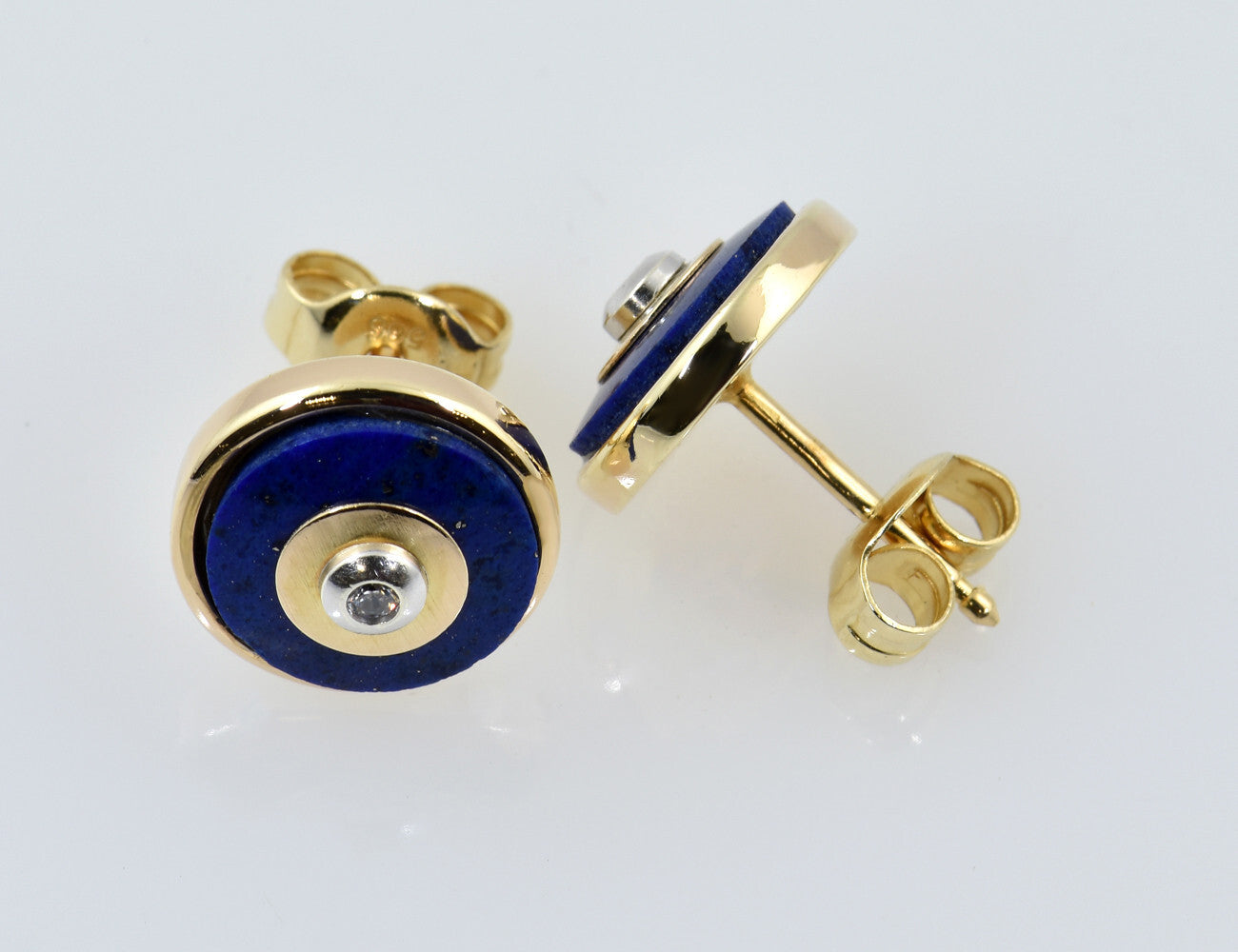 Ohrstecker  Lapislazuli 585/000 14 K Gelbgold Zirkonia