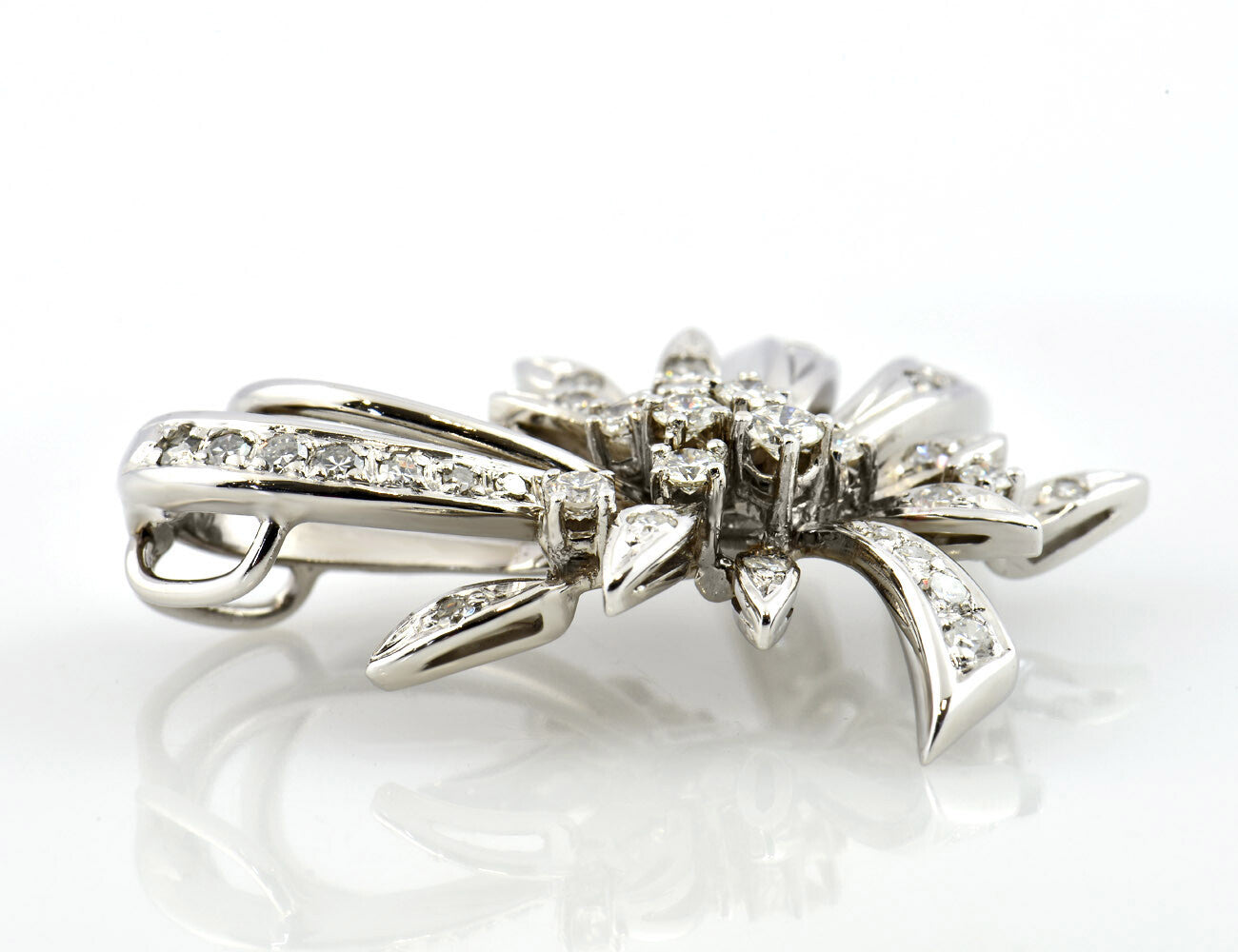 Anhänger Diamant 585/000 14 K Weißgold 38 Diamanten zus. 1,00 ct
