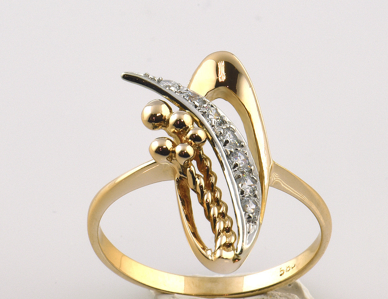 Ring 585 14 K Rotgold Zirkonia
