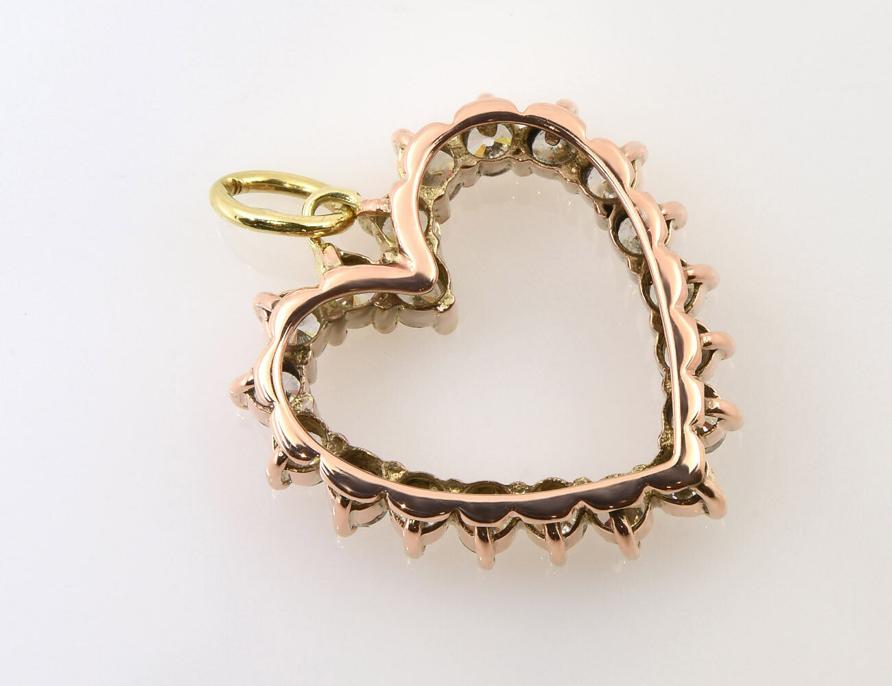 Anhänger Herz 585/000 14 K Gelbgold Zirkonia