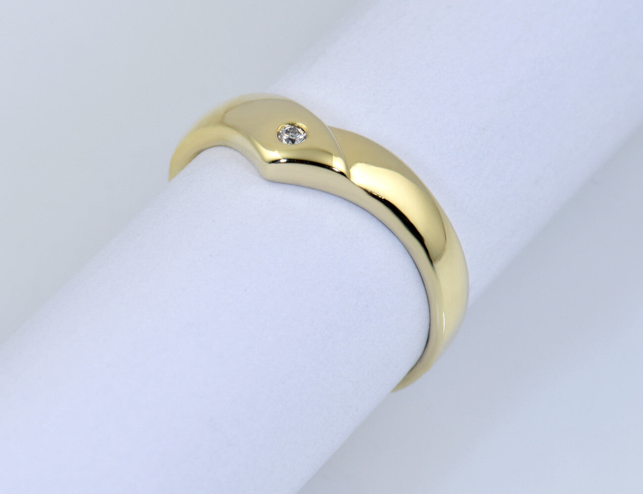 Diamant Ring 585/000 14 K Gelbgold 1 Brillant 0,02 ct