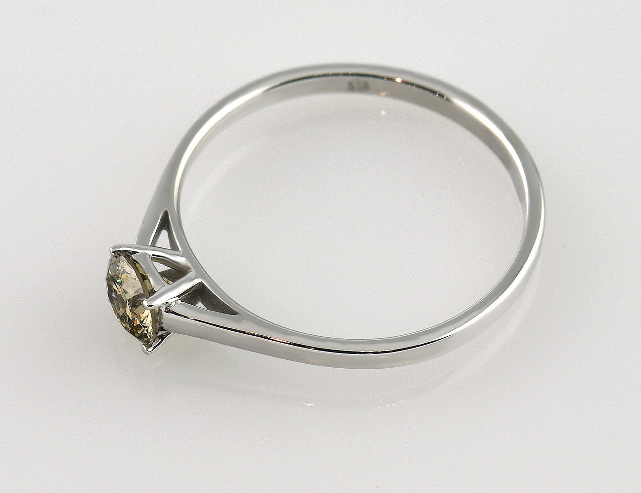 Solitär Diamant Ring 585/000 14 K Weißgold Brillant 0,54 ct