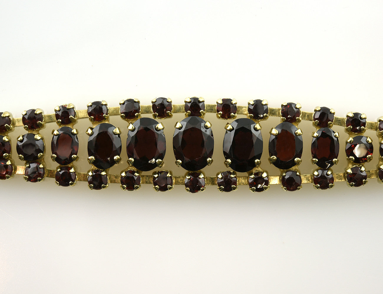 Granat Armband 18,50 cm 333 8 K Gelbgold