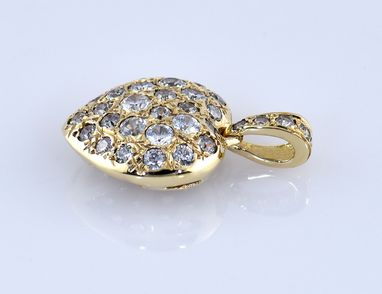 Anhänger Herz 585/000 14 K Gelbgold Cubic Zirkonia
