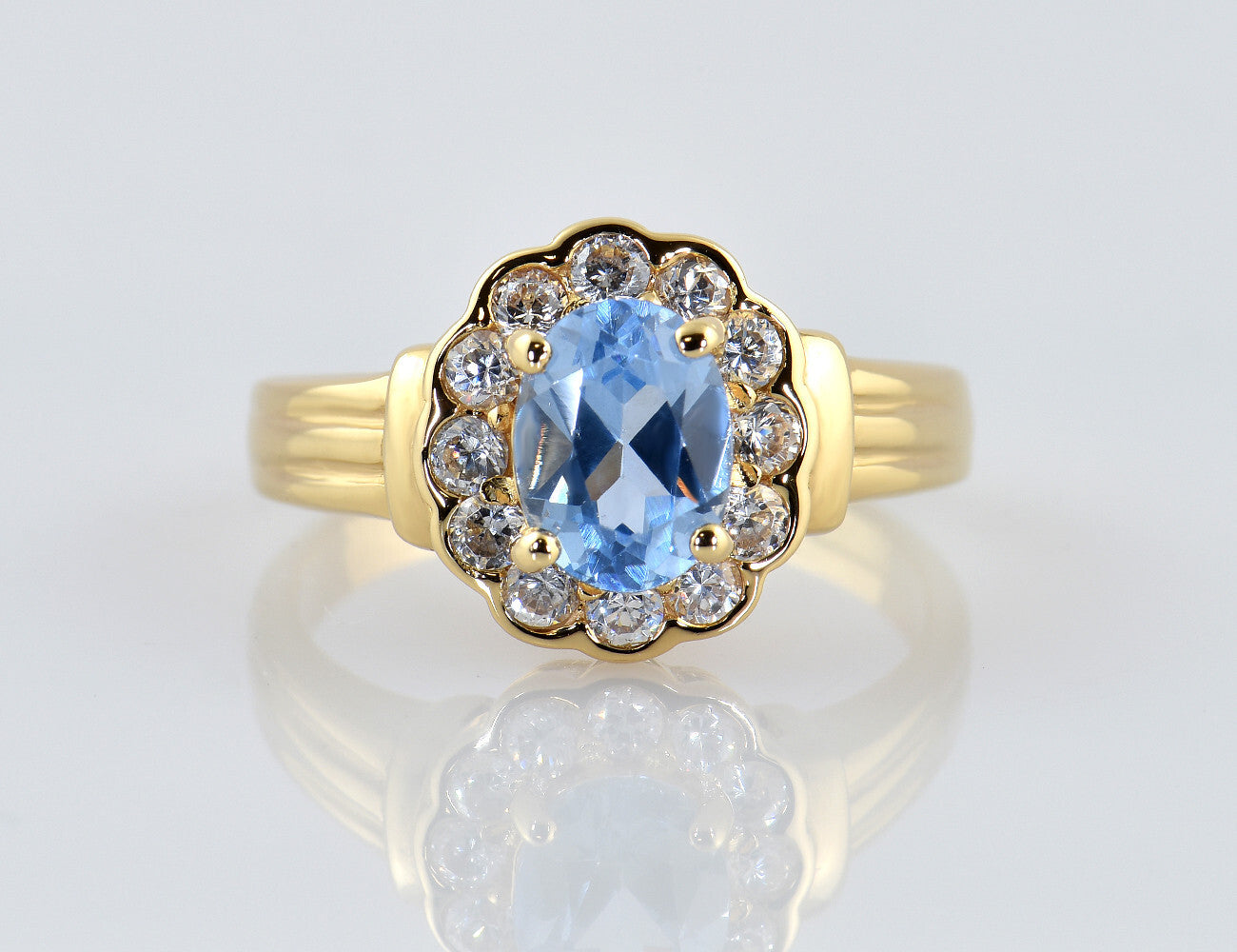 Ring Topas 750/000 18 K Gelbgold Zirkonia