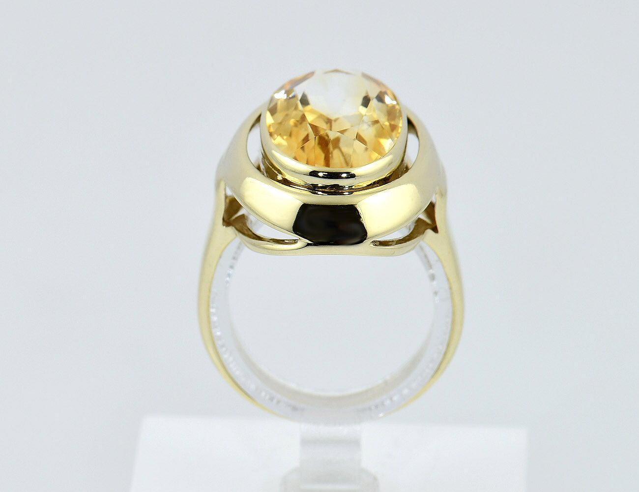 Ring Citrin 333/000 8 K Gelbgold