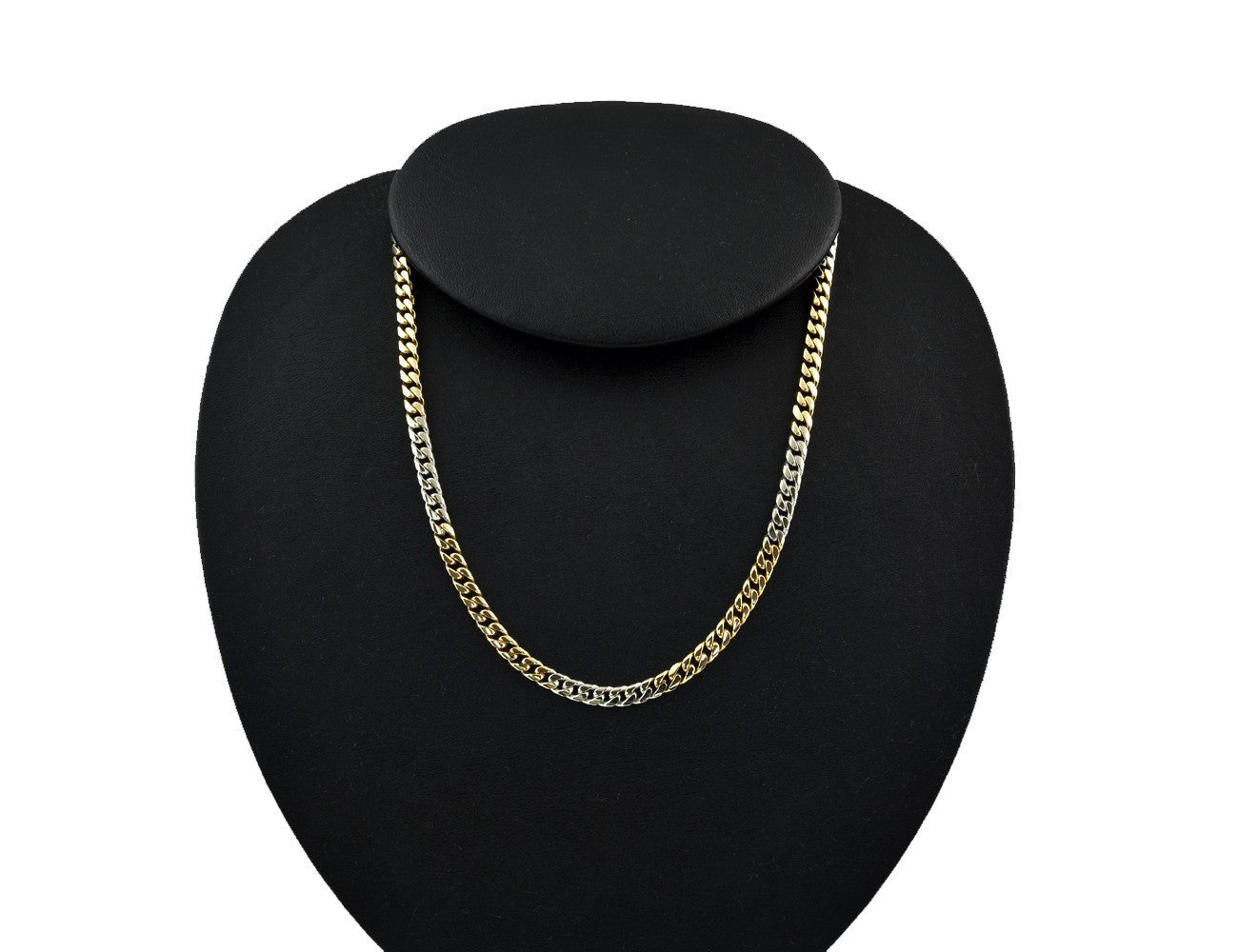 Panzerkette 45 cm 585/000 14 K Gelb- Weißgold