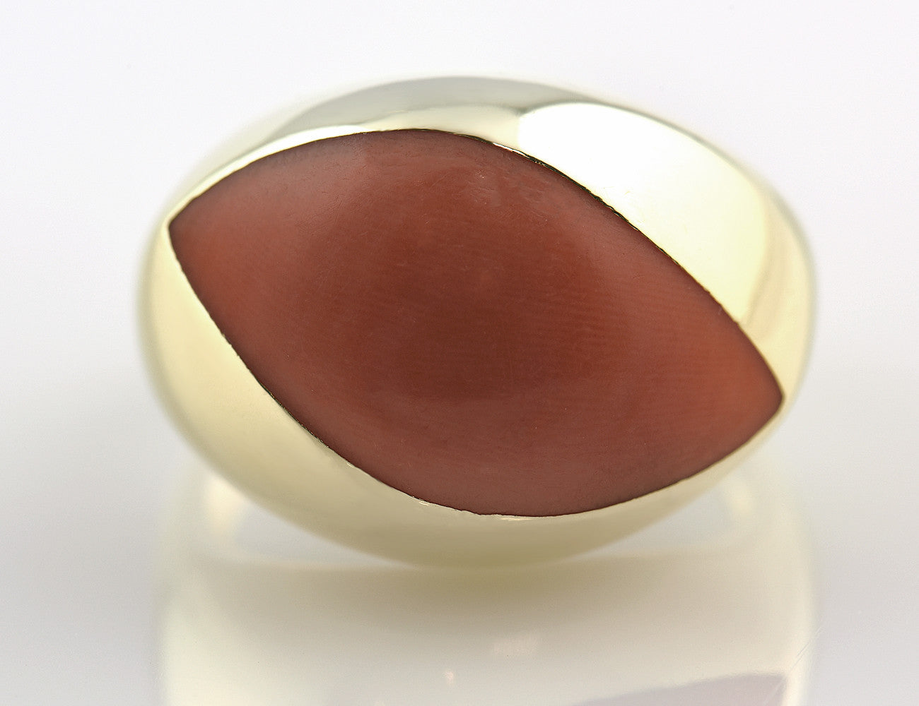 Ring Koralle 585 14 K Gelbgold
