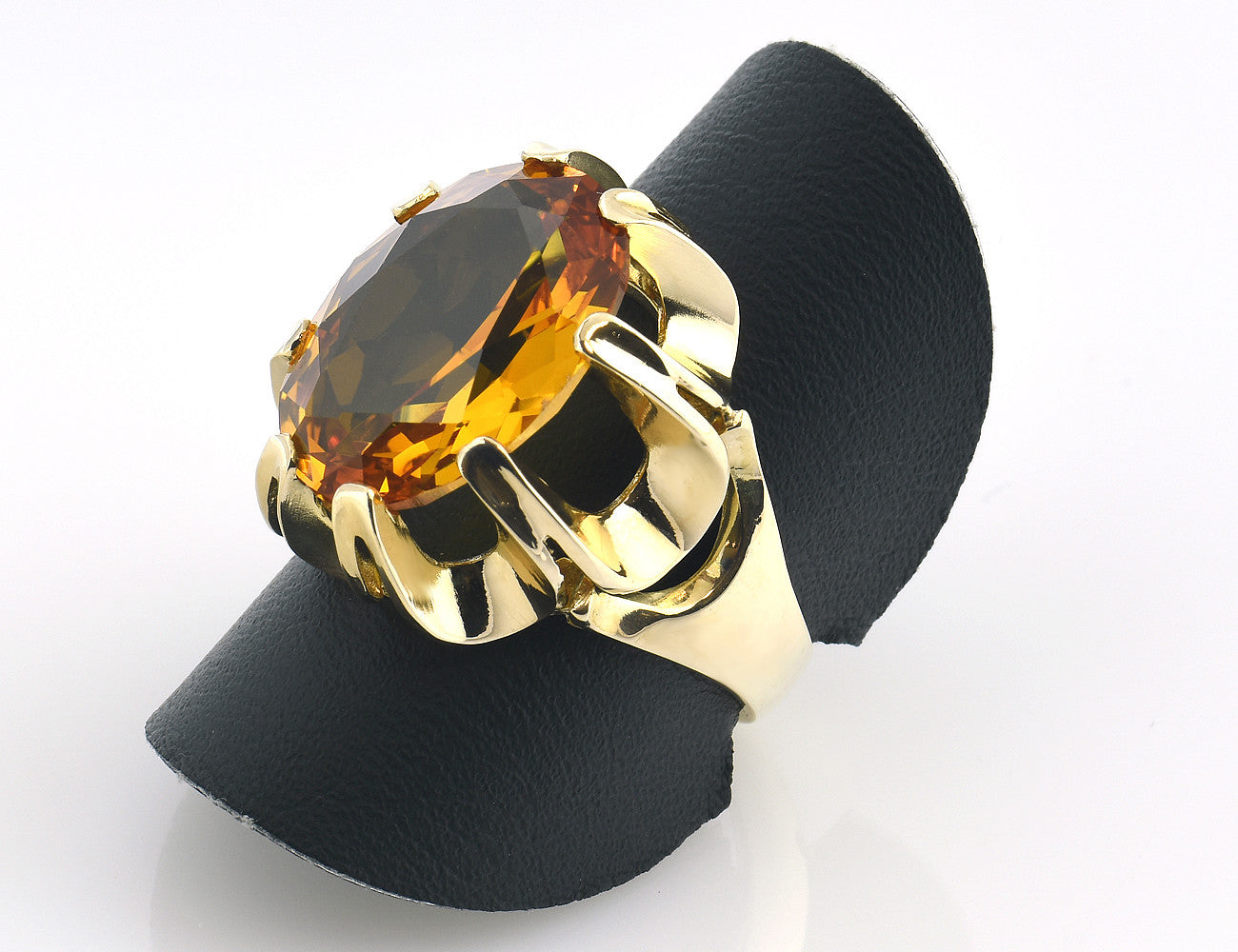 Ring Citrin 585 14 K Gelbgold