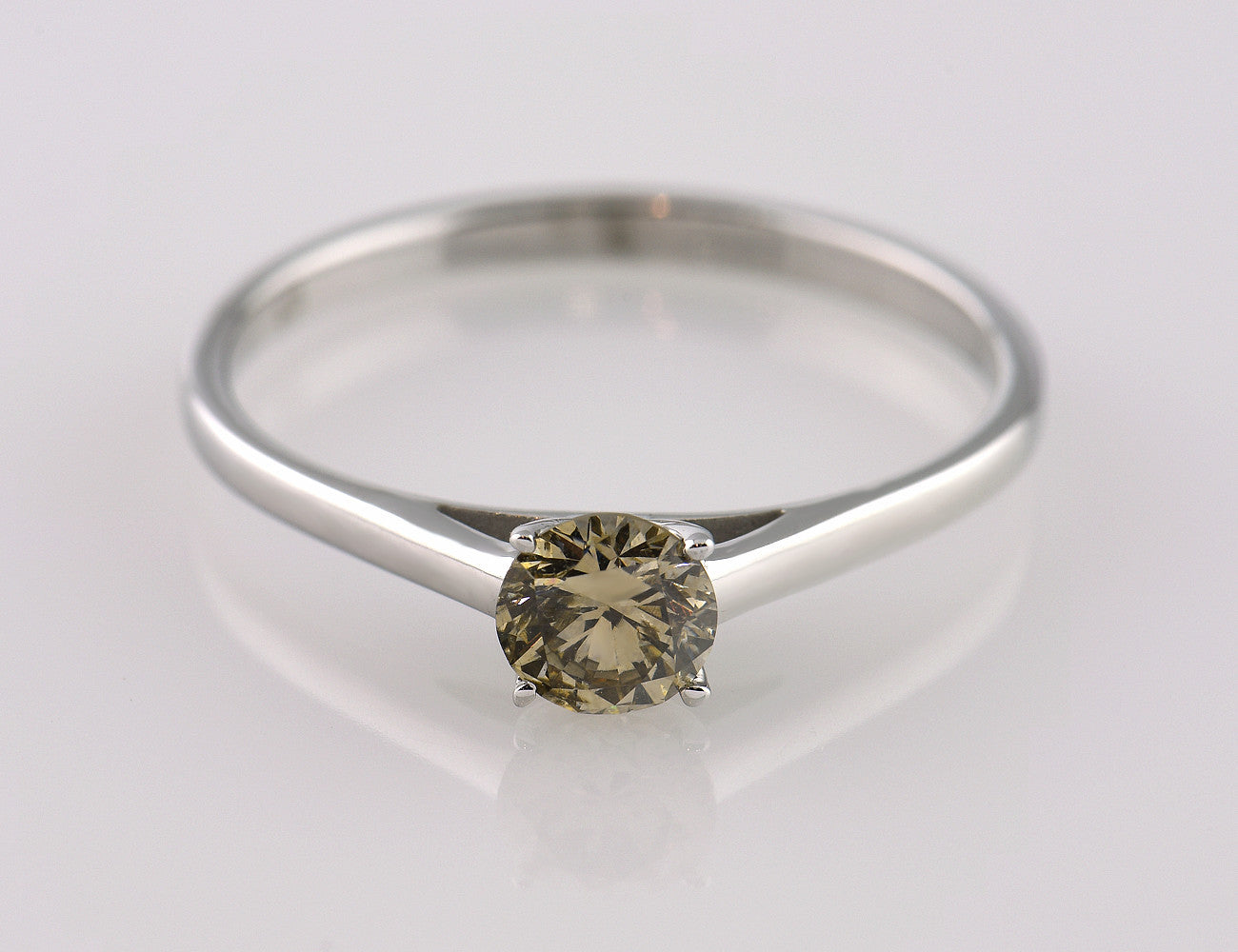 Solitär Diamant Ring 585/000 14 K Weißgold Brillant 0,54 ct