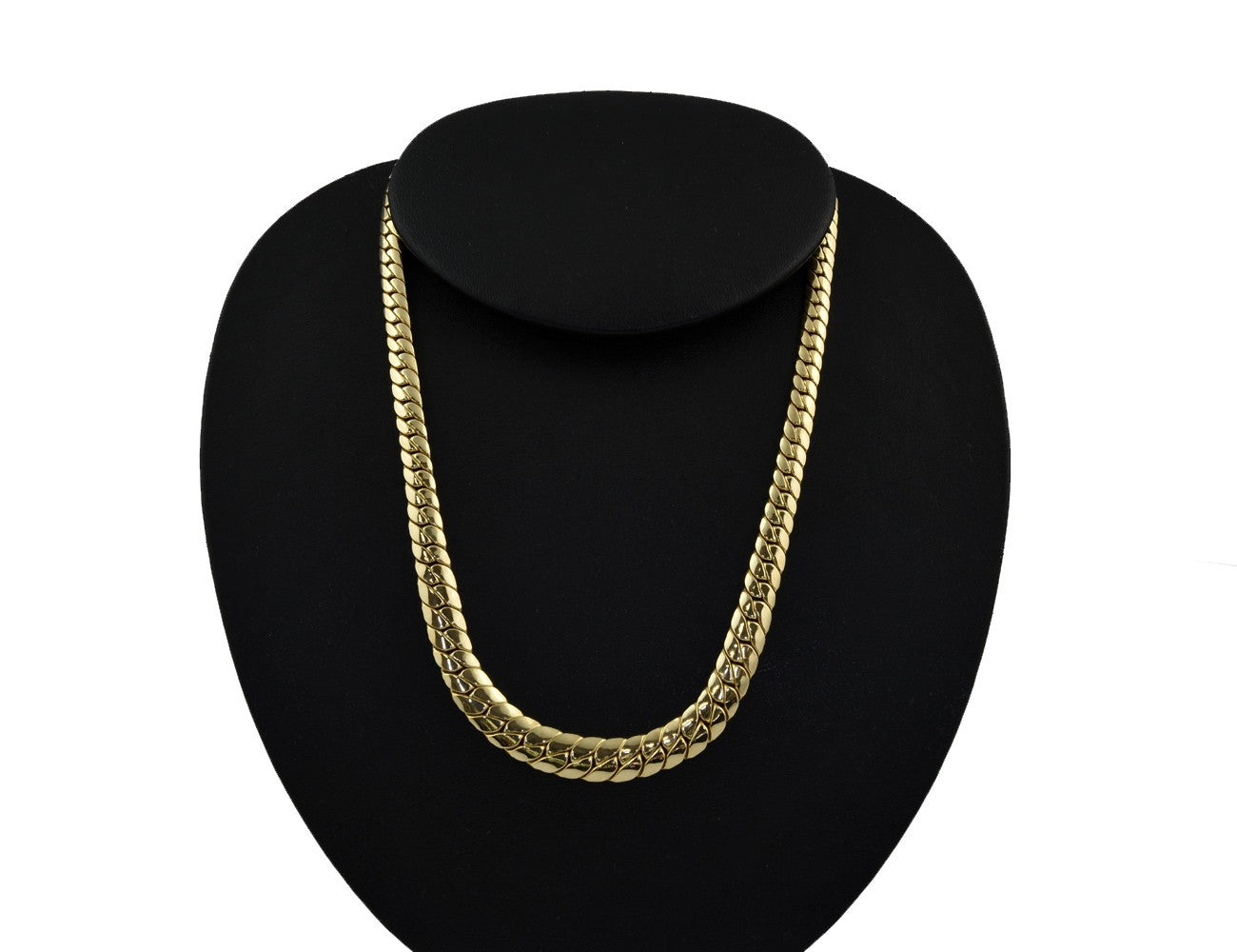 Panzerkette mit Verlauf 42 cm 585/000 14 K Gelbgold