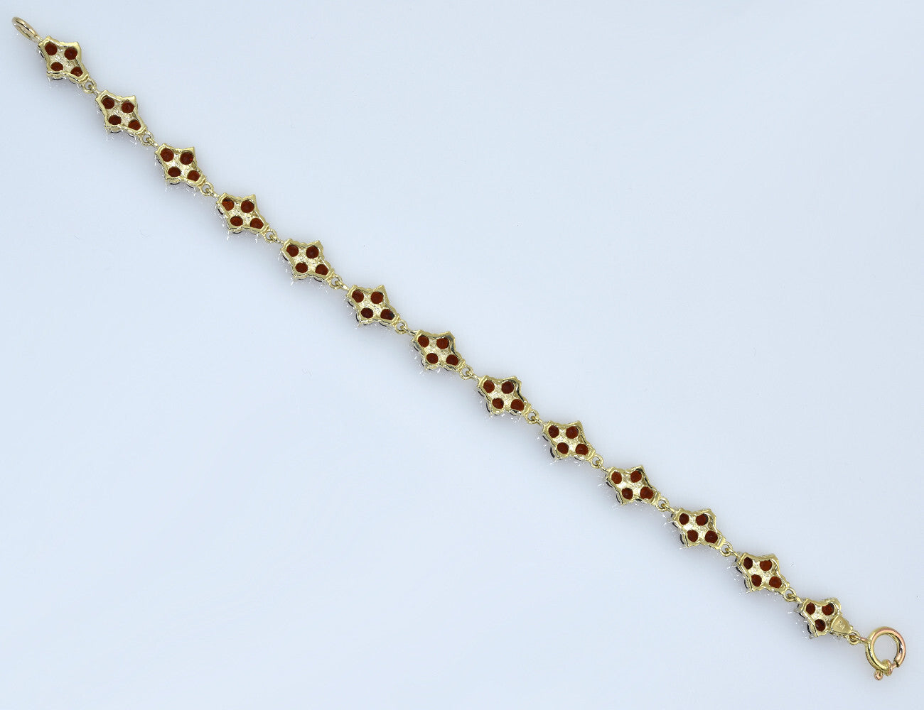 Granat Armband 18,5 cm 333 8 K Gelbgold