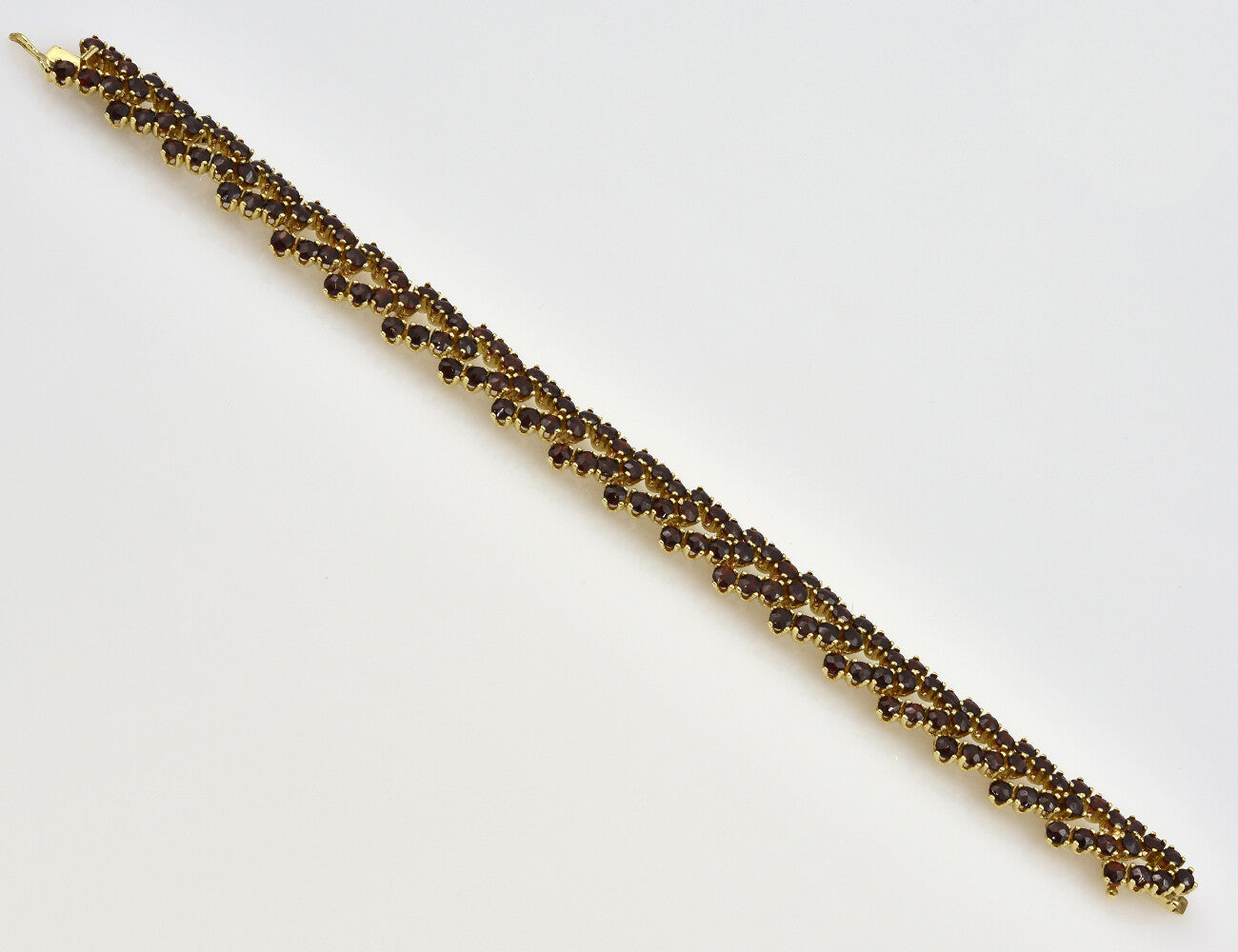 Granat Armband 18,50 cm 333/000 8 K Gelbgold