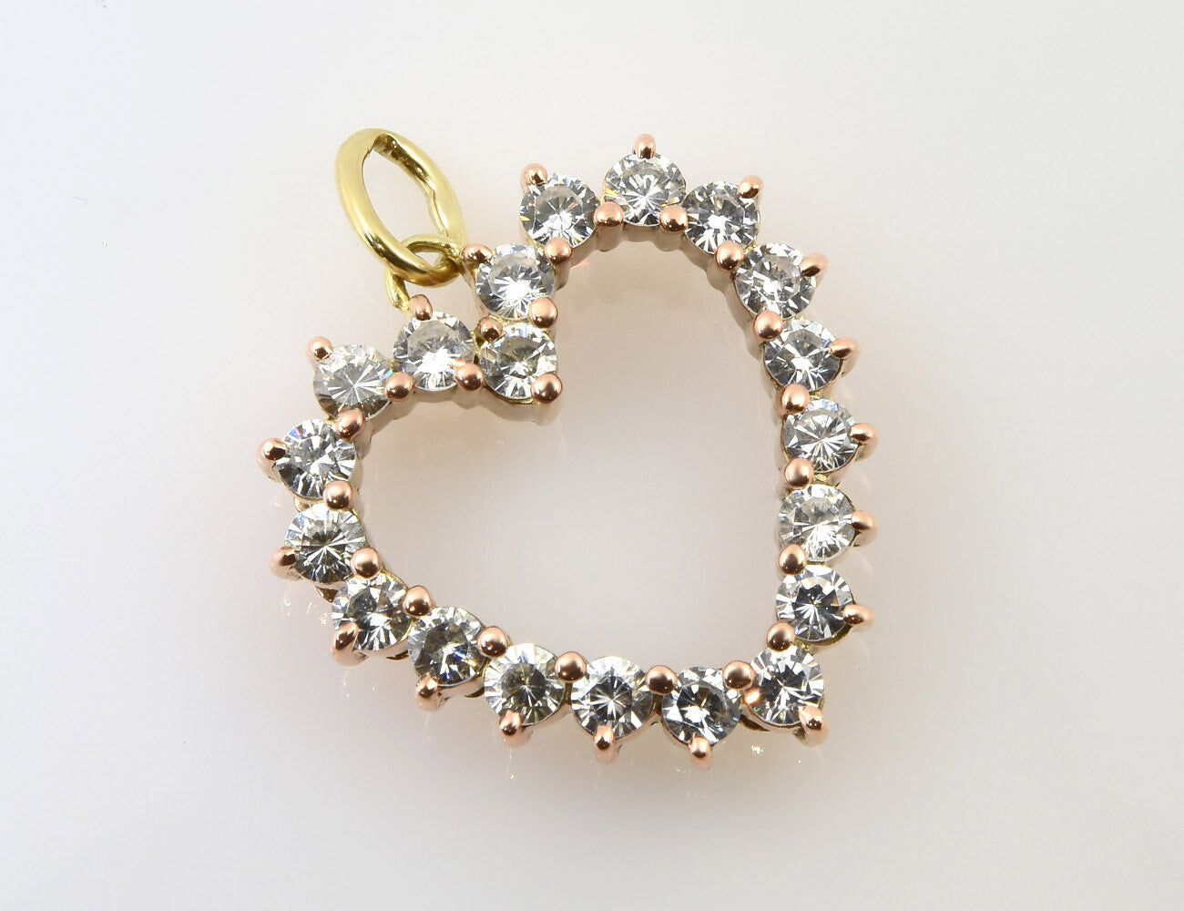 Anhänger Herz 585/000 14 K Gelbgold Zirkonia